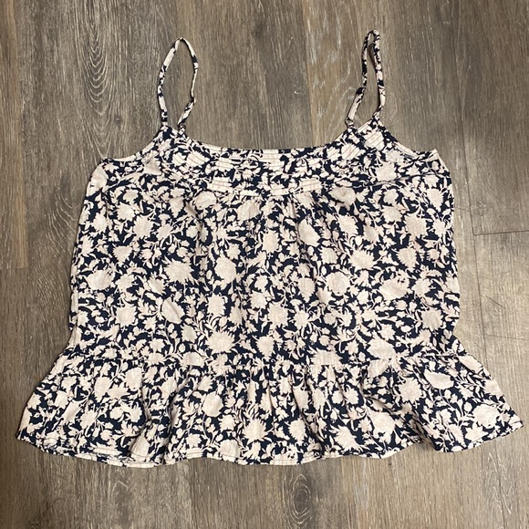 J. Crew Black Floral Sleeveless Blouse Size XXS - Picture 5 of 6